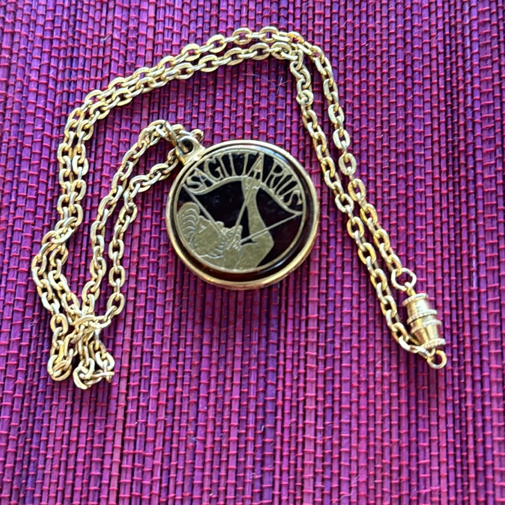 Sagittarius Zodiac Vintage Necklace